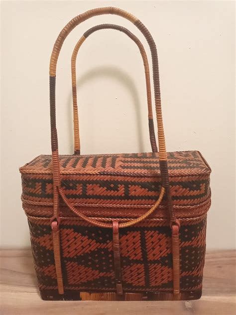 Philippines Palawan Tiruray Tribe Hand Woven Straw Ca Gem