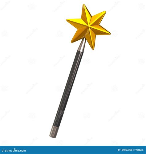 Magic Star Wand 3d Illustration Stock Illustration Illustration Of