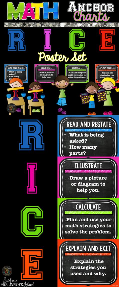 Mnemonic Math Anchor Charts Rice Will Help Your Students Recall The
