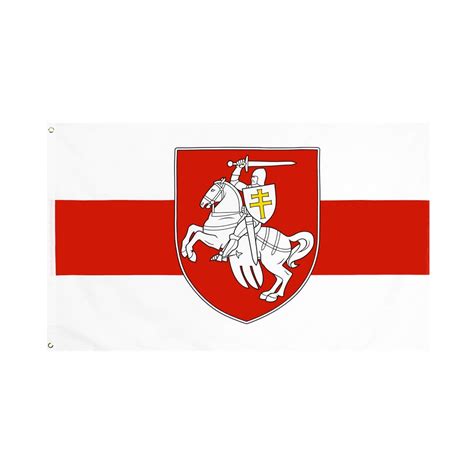 Belarus White Knight Pagonya Flag 90x150cm Polyester Belarusian Ensign