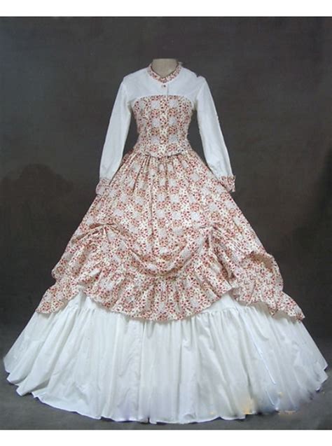 Whether on a scarf, coat, skirt, purse, chair, blanket, or umbrella, the hou… Victorian White and Floral Pattern Classic Rococo Dress ...