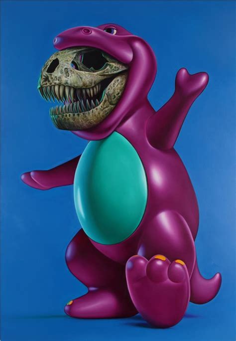 Barney Skull Art Lowbrow Art Art Toy