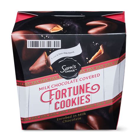 Sams Choice Milk Chocolate Covered Fortune Cookies 4 Oz