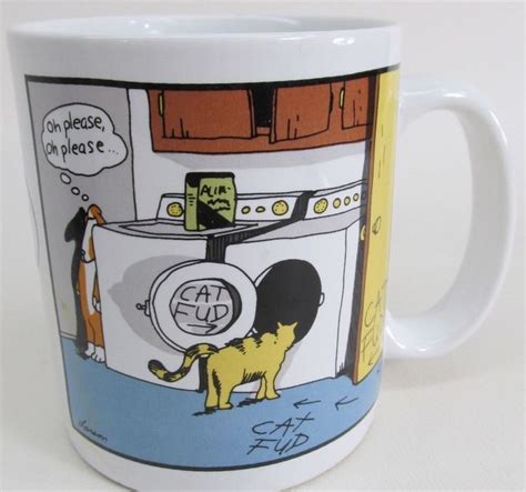 1985 Cat Fud The Far Side Gary Larson Cartoon Comic Coffee Mug Food