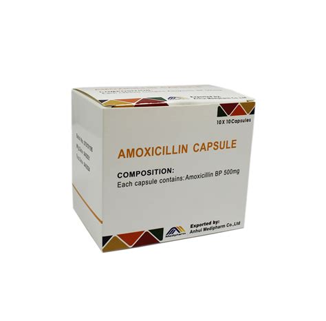Amoxicillin Capsule 500mg 10 Capsulesx10box Amoxicilline En Capsules