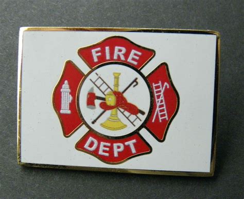 Cordon Emporium Fire Dept Firefighter Flag Shield Lapel Pin Badge 15