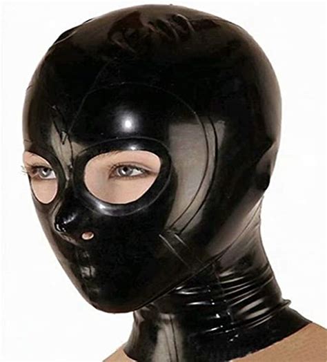 Amazon De Fly Love Latex Maske SM Fetish Face Bondage Mask