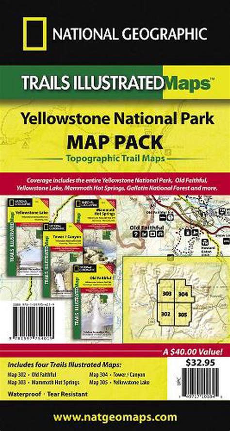 Yellowstone National Park Map Pack Bundle By National Geographic Maps