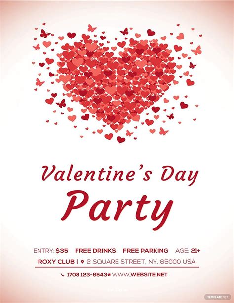 valentine s day poster template in psd download