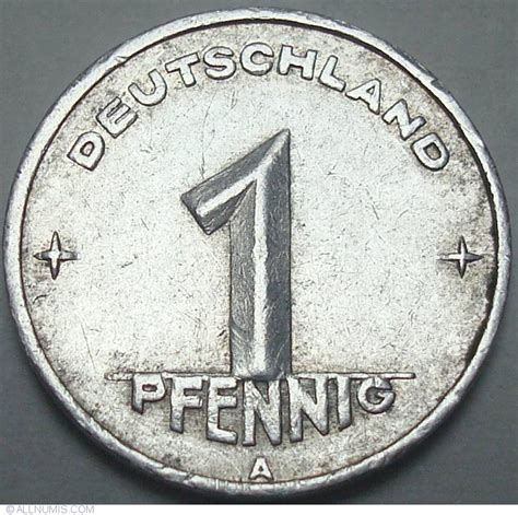 1 Pfennig 1950 A Democratic Republic 1948 1950 Germany Coin 32695