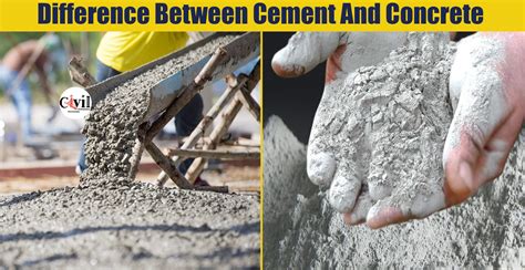 Difference Between Cement And Concrete Engineering Discoveries