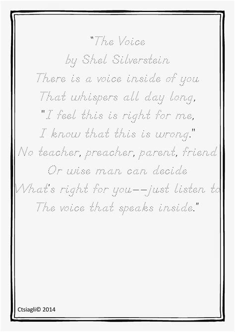 Check spelling or type a new query. I,Teacher: Calligraphy Club: Shel Silverstein Handrwriting ...
