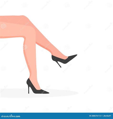 Smooth Beautiful Woman Legs In A High Heels Stock Illustration Illustration Of Barefoot