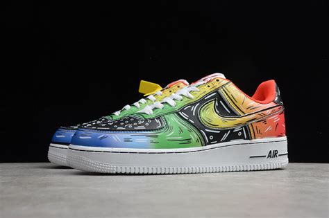 2020 Nike Air Force 1'07 Low Para Noise Rainbow Running ...