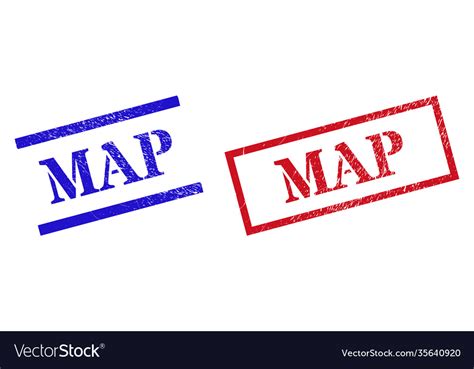 Map Textured Rubber Seal Stamps With Rectangle Vector Image