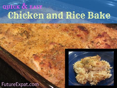 1 1/2 cups cubed, cooked chicken meat. Quick & Easy Recipe: Chicken and Rice Bake without Canned ...