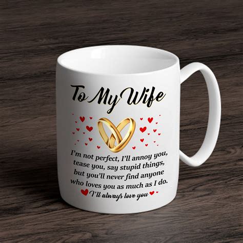 to my wife coffee mug wife birthday t anniversary t etsy