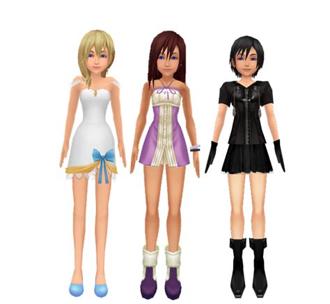 Kingdom Hearts Kairi Namine And Xion New Style Dress Sorasprincesss