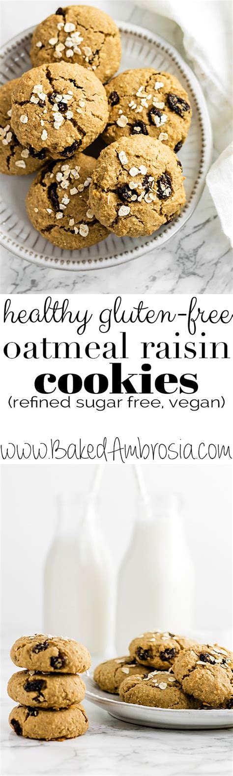 It's a easy healthy oatmeal cookie recipe your family will love. Healthy Chewy Gluten Free Oatmeal Raisin Cookies (Refined Sugar Free, Vegan) | Recipe | Sugar ...