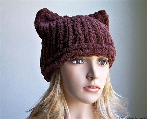Knit Cat Ear Hat Cat Ear Hat Pattern Knitted Cat Cat Ears Hat