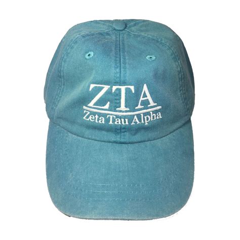 Zeta Tau Alpha Zta Sorority Hat Caribbean Blue Brothers And Sisters