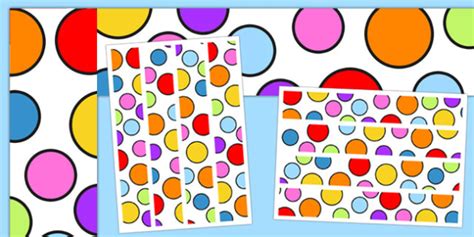 👉 Multicoloured Polka Dot Display Borders