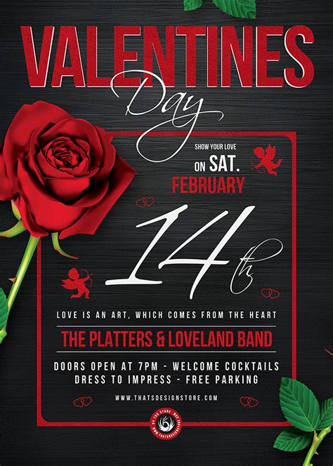 Valentines Day Flyer Template V15 Party Flyers For Photoshop Flyer Template Flyer Free