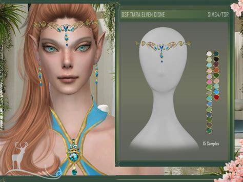 Sims 4 — Dsf Tiara Elves Cisne By Dansimsfantasy — Elven Tiara Of