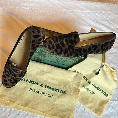 Stubbs And Wootton Shoes Stubbs And Wooten Leopard Velvet Print