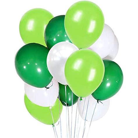 10 Inch White Light Green Dark Latex Balloons 100 Count Wedding