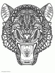 hard animal coloring pages adults thetast