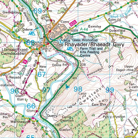 Os Map Of Elan Valley And Builth Wells Landranger 147 Map Ordnance Survey Shop