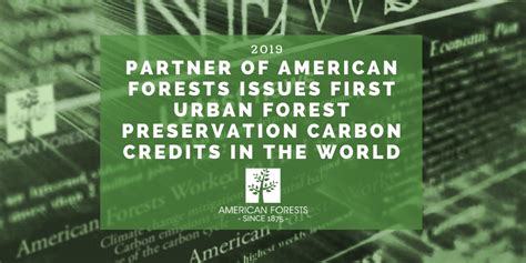 Partner Of American Forests Issues First Urban Forest Preservation
