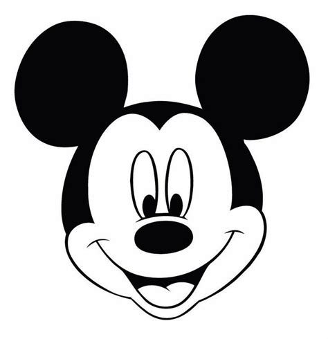 cara Mickey Mouse Mickey mouse template, Mickey mouse silhouette