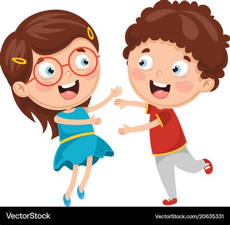 Kids Playing Royalty Free Vector Image Vectorstock