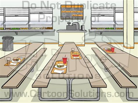 Image Result For School Cafeteria Cartoon Cafeteria School Cafeteria