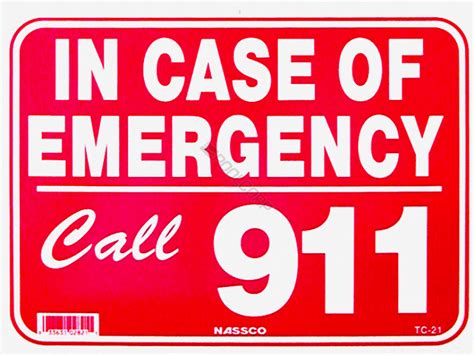 Pool360 9x12 Emergency Call 911 Sign