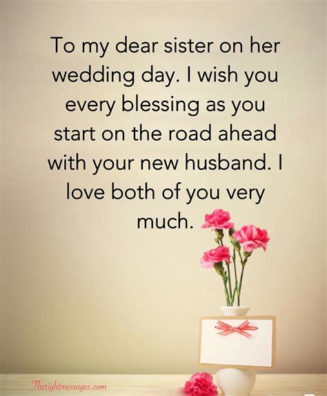 Short And Long Wedding Wishes For Sister | The Right Messages