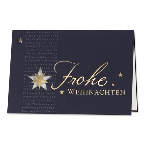 Das wichtigste fest in deutschland ist weihnachten. Hochwertige Querformat-Karte mit ausgestanztem Stern und ...