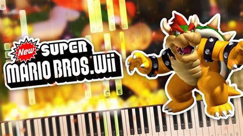 New Super Mario Bros Wii Final Boss Phase 2 Theme Piano Tutorial