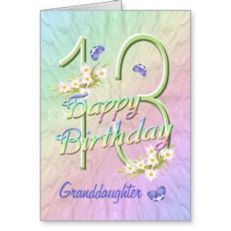 My granddaughter, your old grandparents are here to wish you much wisdom, love and health. Granddaughter 13th Birthday Butterfly Garden Card | 13th ...