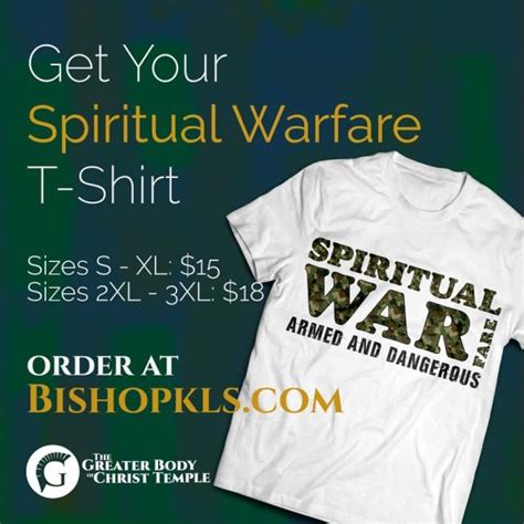Spiritual Warfare T Shirt Bishop Kls