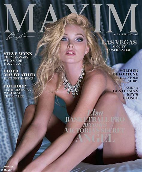 Elsa Hosk Naked Except For Necklace On Cover Of Maxim Daily Mail Online