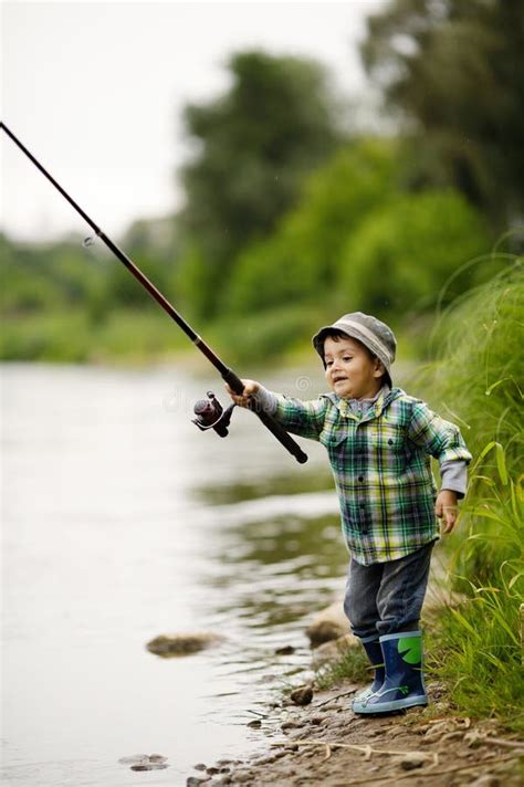 Photo Of Little Boy Fishing Stock Image Image Of Natural Angling