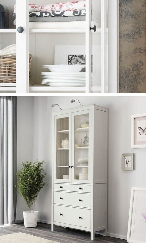 Hemnes glass door cabinet reviews. HEMNES Glass-door cabinet with 3 drawers, white stain, 35 ...