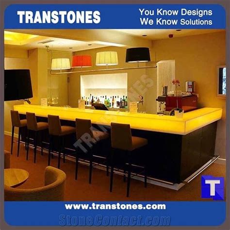 See more ideas about bar, illuminations, round bar. Illuminated Bar Top, Countertop Designs with Translucent ...