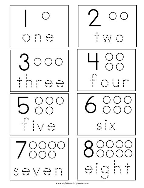 Number Worksheets Sight Words Reading Writing Spelling And Worksheets