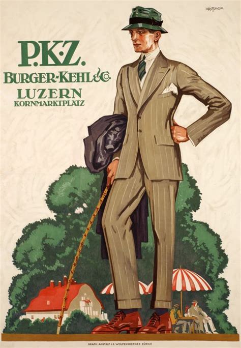 Pkz Burger Kehl Luzern Krotowski Stephane 1920 Classic Swiss Poster For Pkz One Of The Most