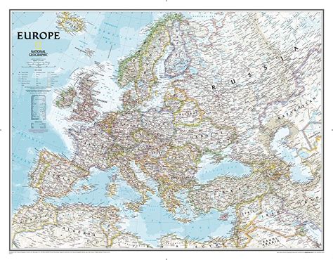 National Geographic Europe Classic Political Wall Map
