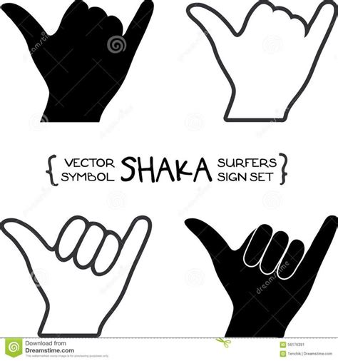 Vector Surfers Shaka Hand Sign Download From Over 53 Million High